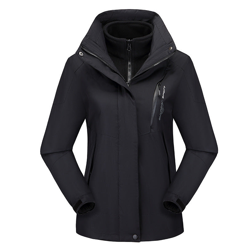 Damska versatile outdoor kurtka z removable polarowa inner kurtka i windproof softshellowa outer Lumaza