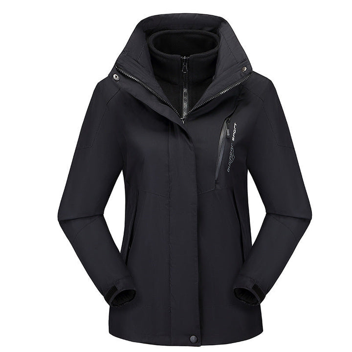 Damska versatile outdoor kurtka z removable polarowa inner kurtka i windproof softshellowa outer Lumaza