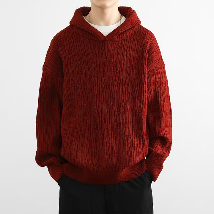 Męska Codzienny Bluza z kapturem z Textured Surface
