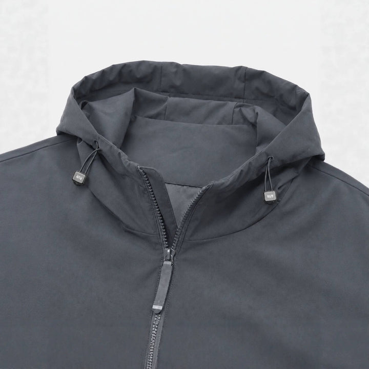 Damska lekka z kapturem Windbreaker z wodoodporna płaszczing, zamkiem błyskawicznym i Elastic dołem Lumaza