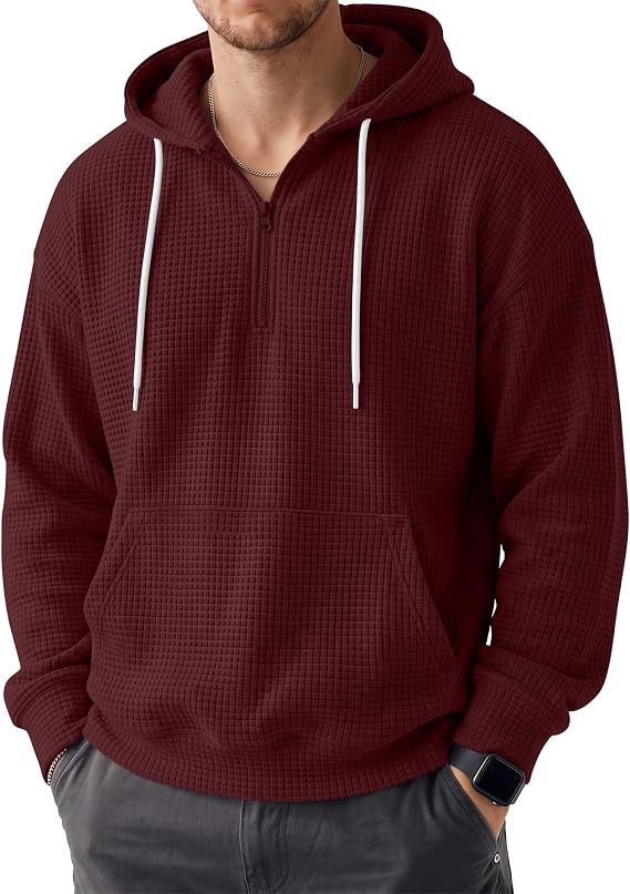 Męska Wygodny Zip-Up Bluza z kapturem