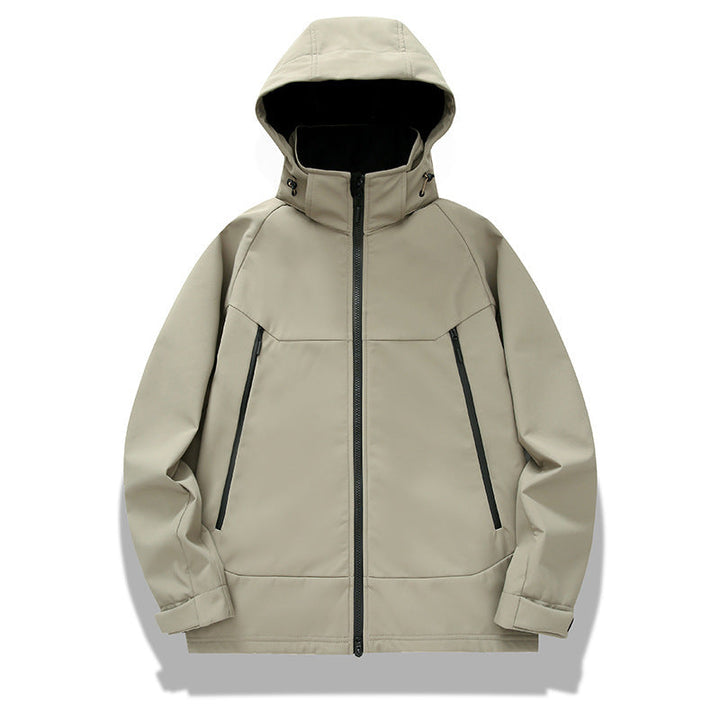 Męski technical kurtka softshell z kaptur, welded szwy i ergonomic raglan rękawy