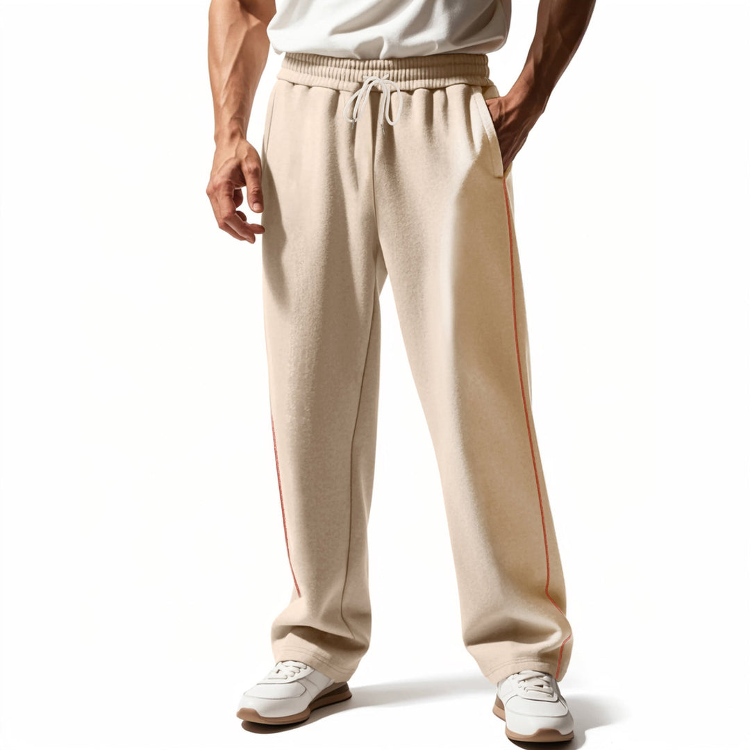 Męska casually fitting sweatpants z boczny ozdobny szew, elastyczny Komfort waistband, i deep kieszenie boczne