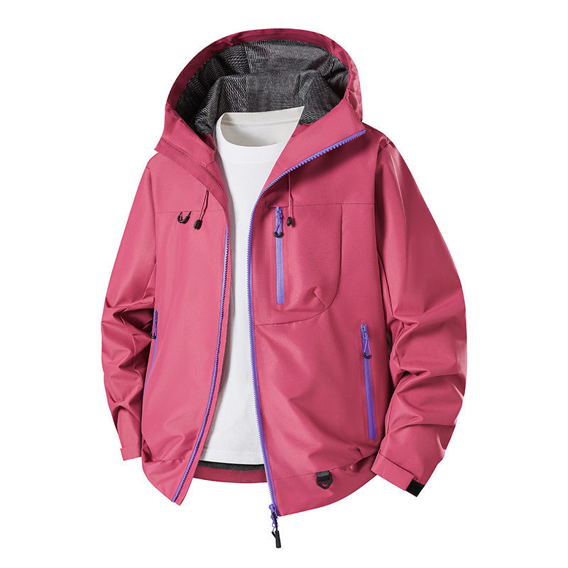 Męska wodoodporny technical softshell kurtka z kapturem, oddychająca mesh lwwg i zamkiemed kieszeniami