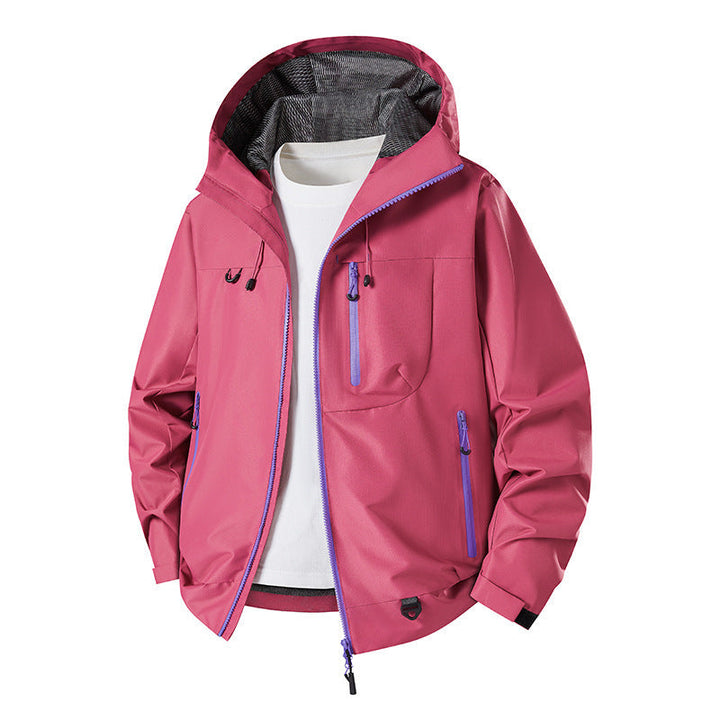 Męska wodoodporny technical softshell kurtka z kapturem, oddychająca mesh lwwg i zamkiemed kieszeniami