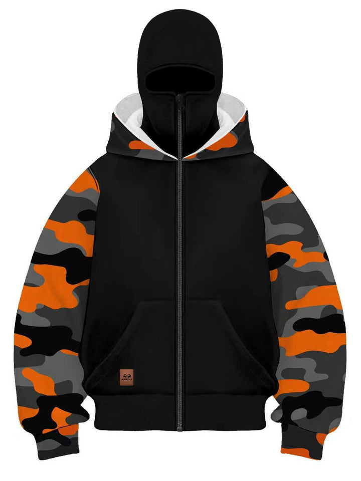 Męska Modny Camouflage Bluza z kapturem