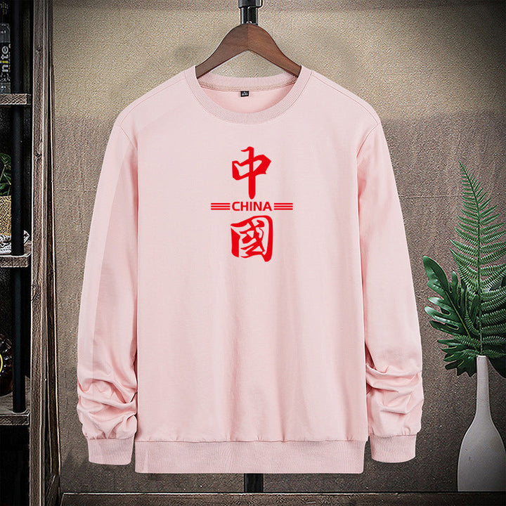 Męska bluza z okrągły dekolt i wyrazisty logo print