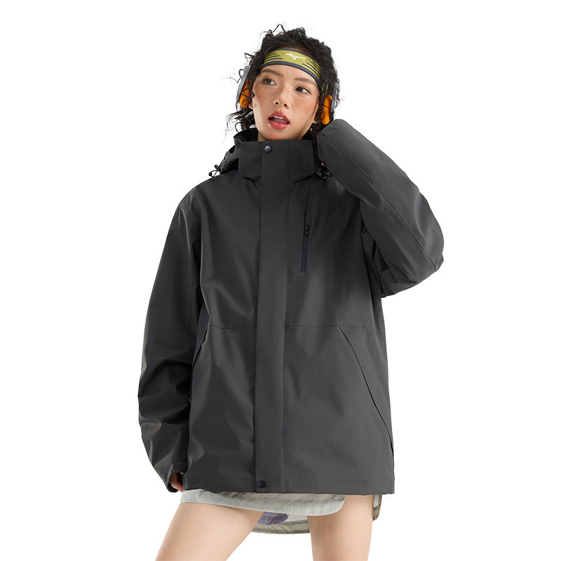 Damska lekka wodoodporna Parka bluza z kapturem kurtka z Sealed Seams i ściągaczem Lumaza