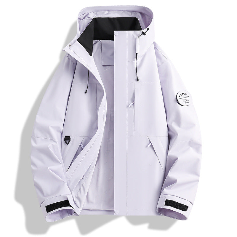 Męska Water i wiatroszczelna kurtka softshell outdoorowy z regulowany kapturem