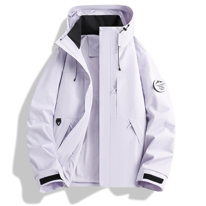 Męska Water i wiatroszczelna kurtka softshell outdoorowy z regulowany kapturem