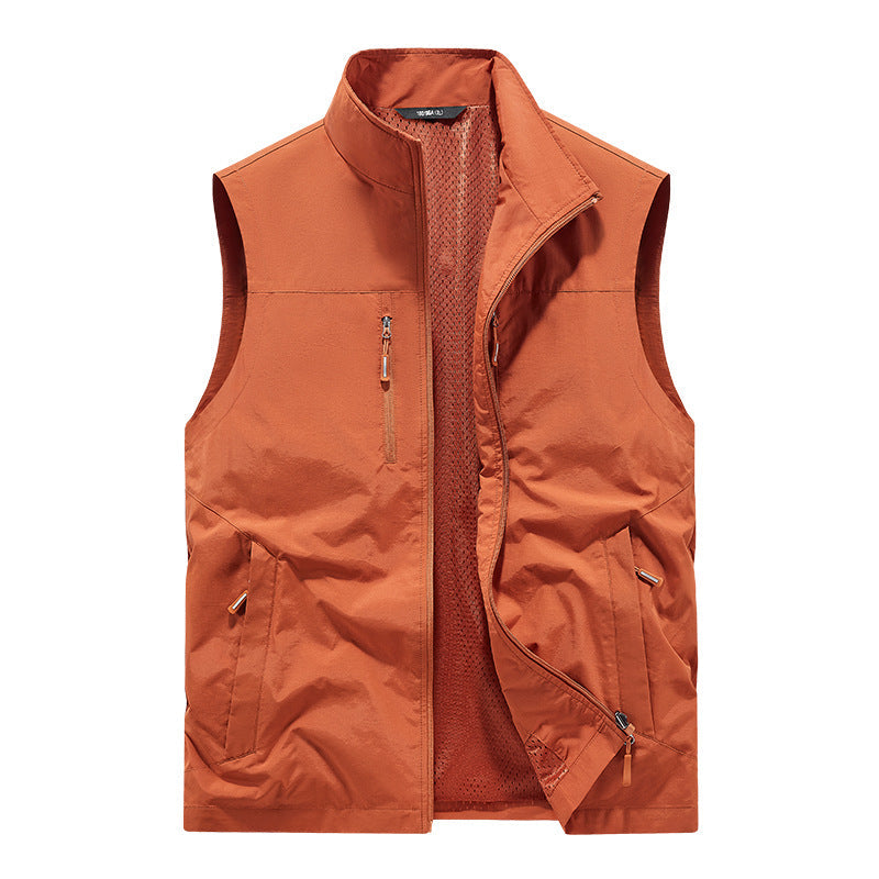 Męska lekka outdoorowy kamizelka z Mesh Lwwg i Multifunction kieszeniami