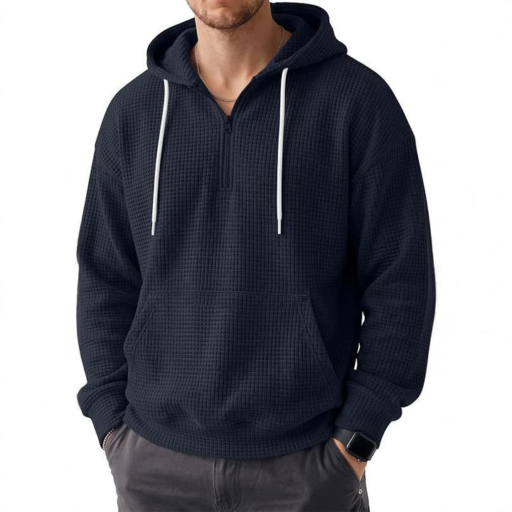 Męska Wygodny Zip-Up Bluza z kapturem