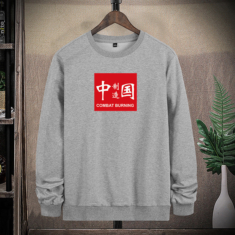 Męska bluza z contrasting logo print i warming polar Podszewka