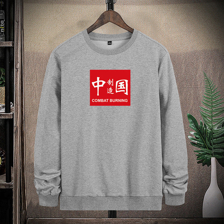 Męska bluza z contrasting logo print i warming polar Podszewka