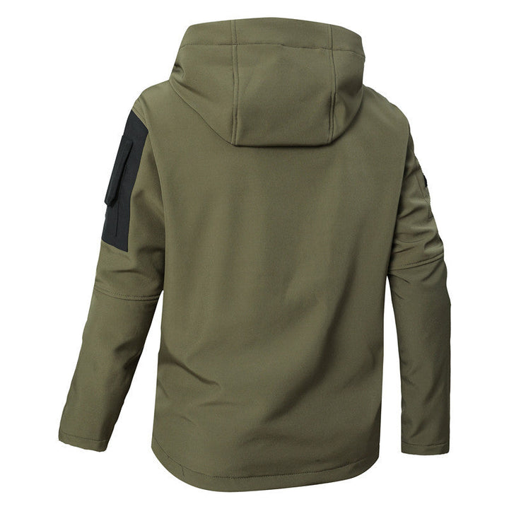 Męska softshell Tactical kurtka z fleece Lwwg, kapturem i Multifunctional kieszeniami