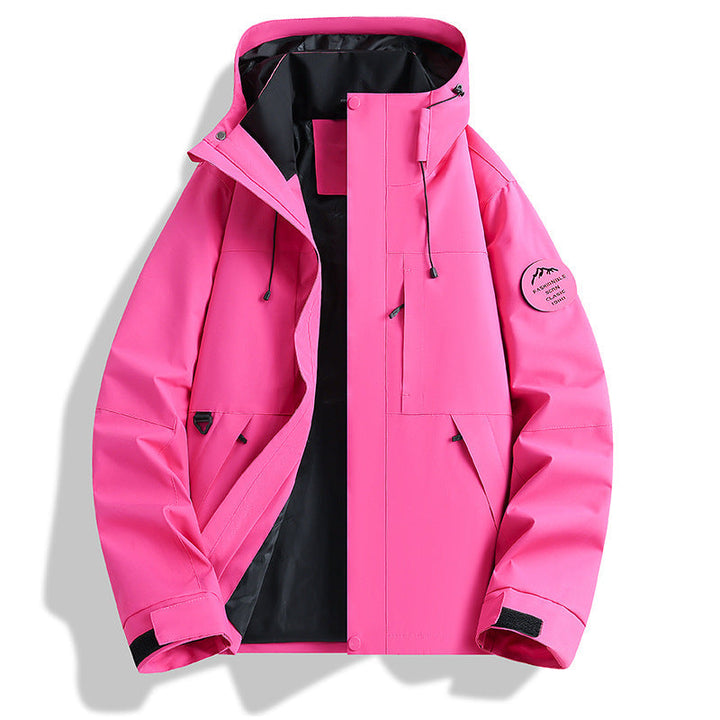 Męska Water i wiatroszczelna kurtka softshell outdoorowy z regulowany kapturem