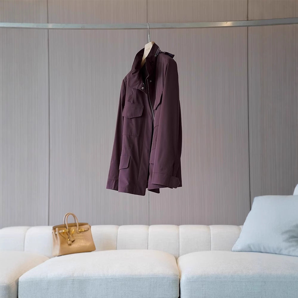 Damska Stylish Transitional kurtka z Practical kieszeniami Lumaza