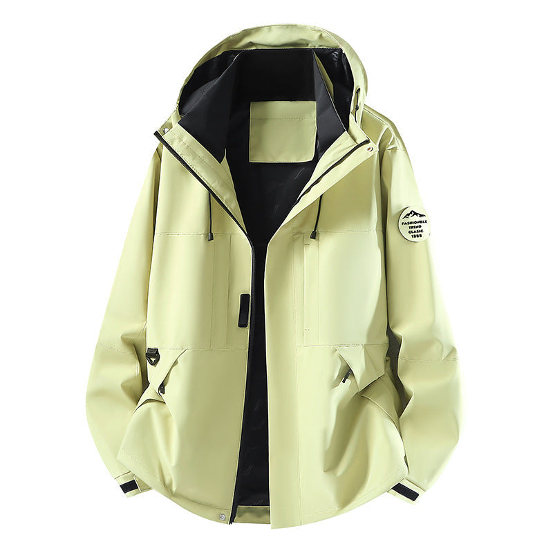 Męska Technical softshell kapturemed kurtka z ukryty przód zamkiem i multifunction kieszeniami