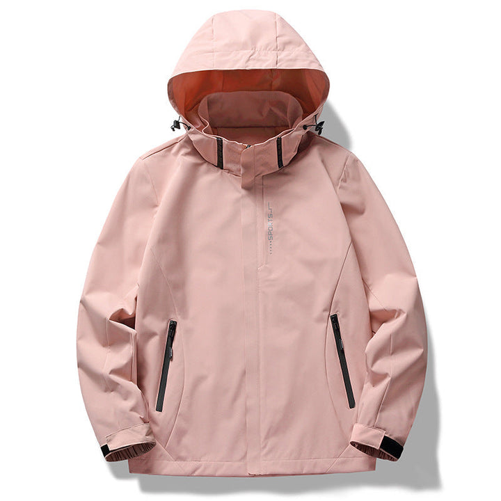 Męska Three-warstwa softshell kurtka z kapturem, Wwd patka i wodoodporny zamkiems
