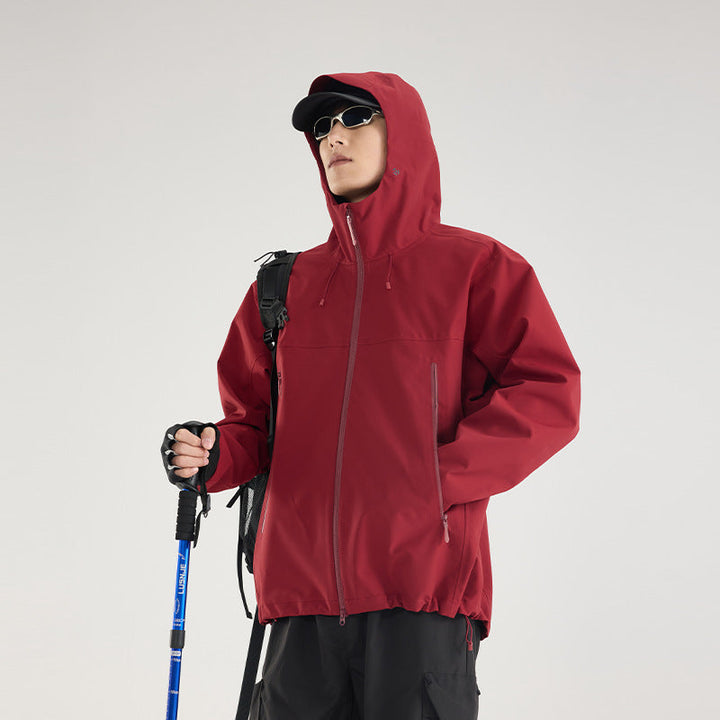 Damska lekka Technical Rain kurtka in oversize funkcjonalna Cut z regulowanym Hood Lumaza