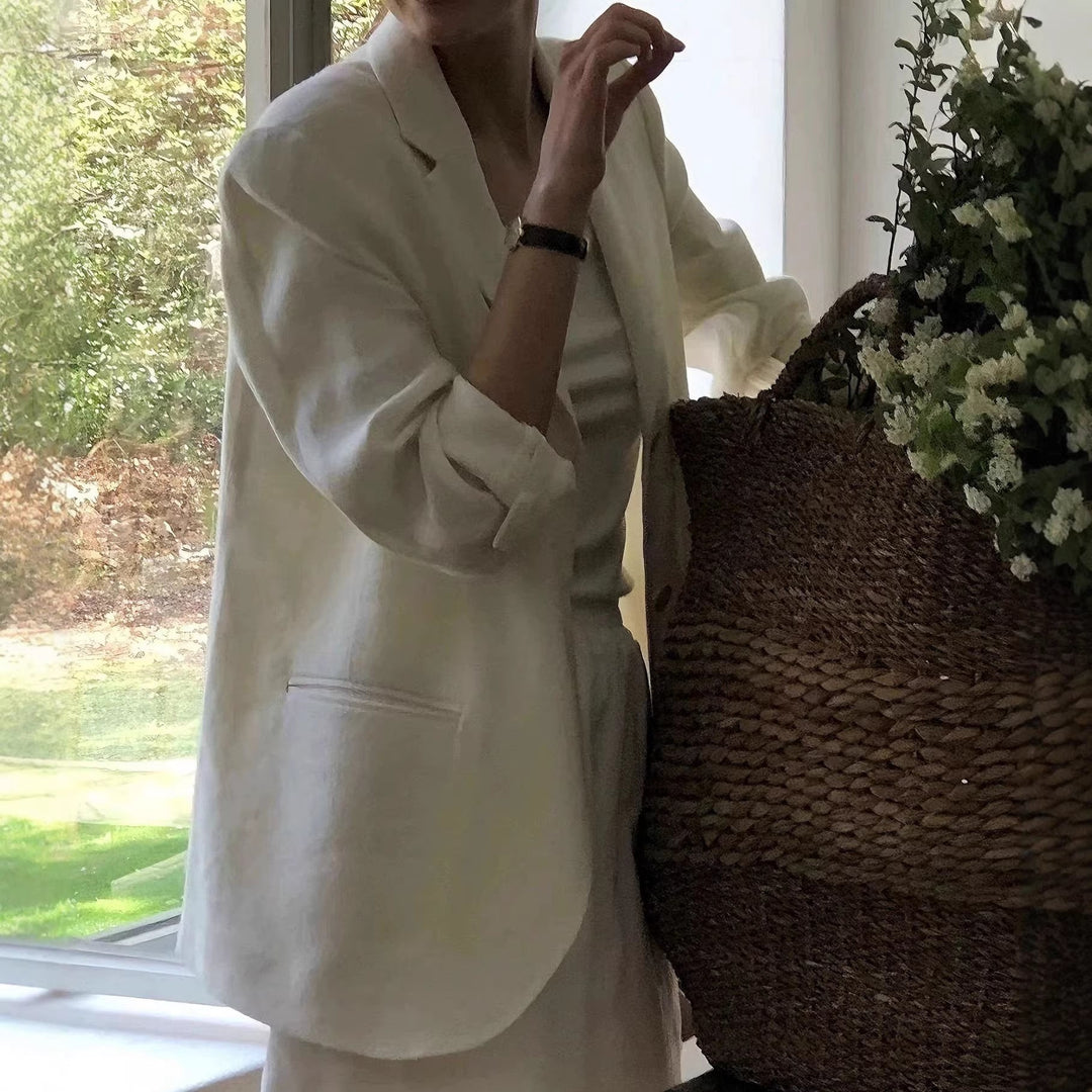 Damska elegancka Linen kurtka Drune