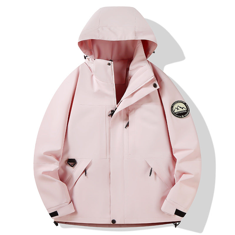 Damska wodoodporna hardshell outdoor kurtka z kapturem i multifunction kieszeniami Lumaza