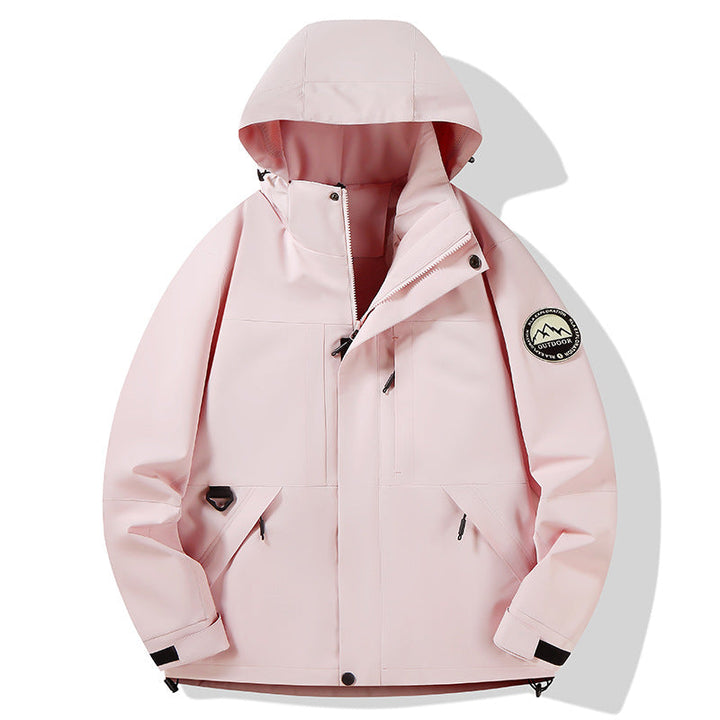 Damska wodoodporna hardshell outdoor kurtka z kapturem i multifunction kieszeniami Lumaza