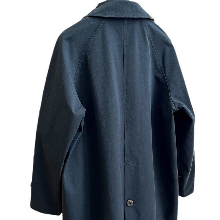 Damska oversize trencz z Raglan rękawami, Concealed guzikami listwą &amp; regulowanym Cuffs Lumaza