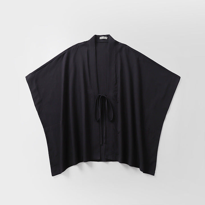 Damska oversize kimono kardigan z wiązanym paskiem i Side kieszeniami Lumaza