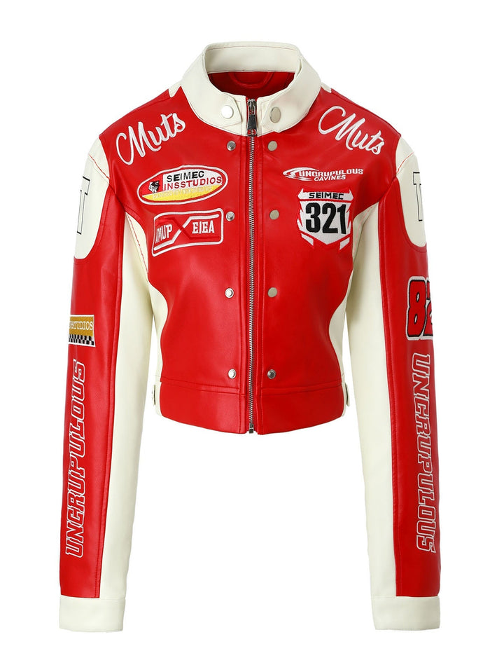 Damska Racer Biker kurtka in Retro Motorsport Look Lumaza