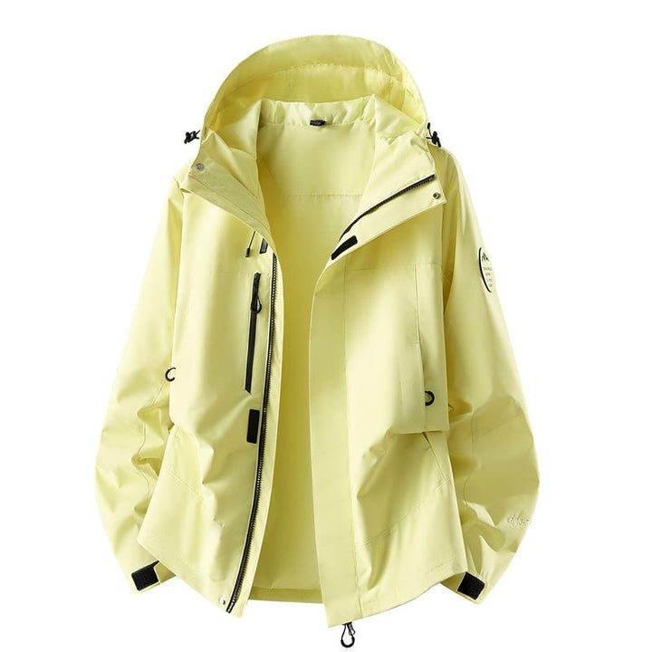 Damska techniczny three-layer softshell deszczem kurtka z taped szwy i multifunctional Kieszenie