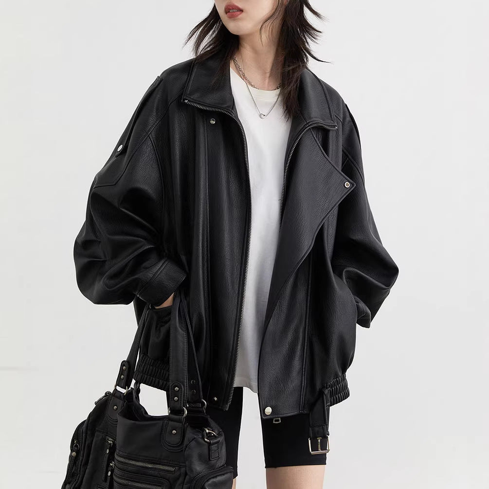 Damska Stylish Leather kurtka Lumaza