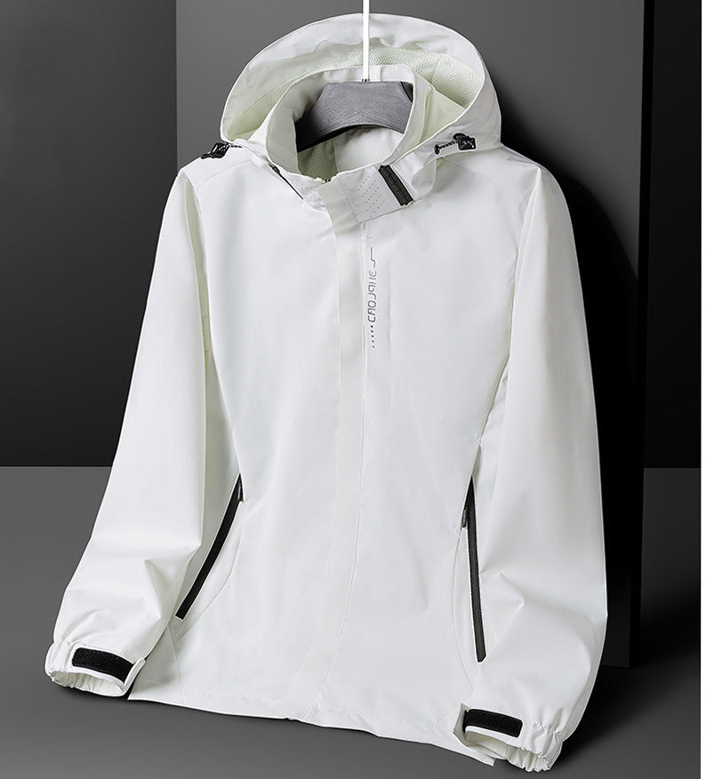 Męska lekka softshell funkcjonalne kurtka z oddychająca Mesh Lwwg i regulowany kapturem