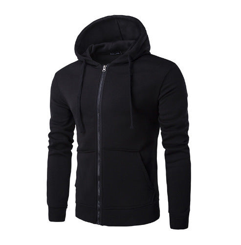 Męska Nano Slim-Krój Bluza z kapturem Sweat Kurtka z central zamek, dwuwarstwowa kaptur i praktyczne kieszenie boczne