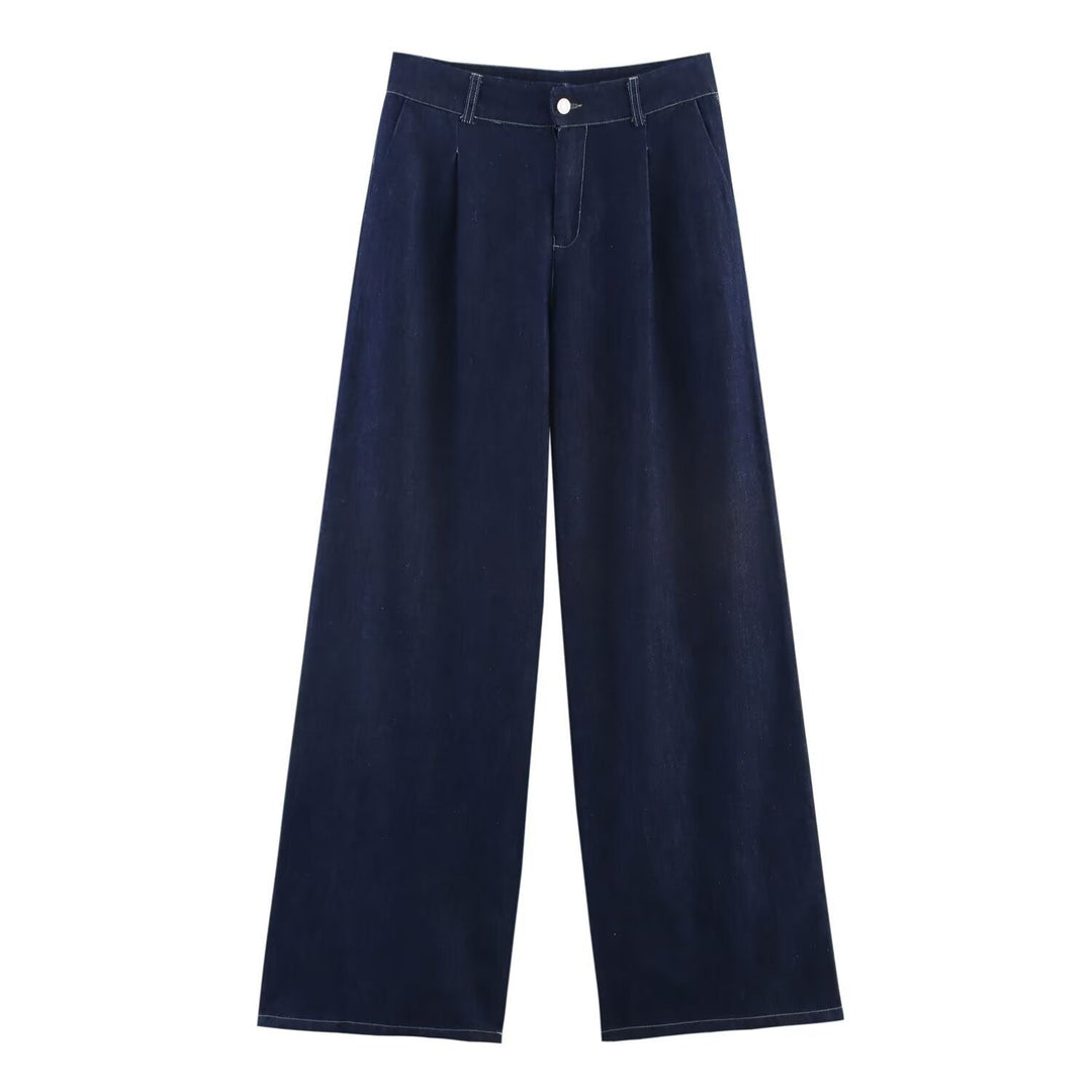 Damska Oversize Denim Kurtka koszulowa z Three-Quarter Rękawy i High-Low Dół