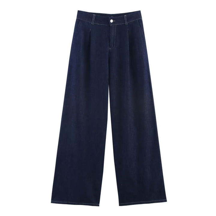 Damska Oversize Denim Kurtka koszulowa z Three-Quarter Rękawy i High-Low Dół