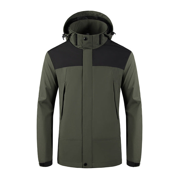 Męska Wwd i Water Resistant softshell kurtka z kapturem i ukrytym zamkiem