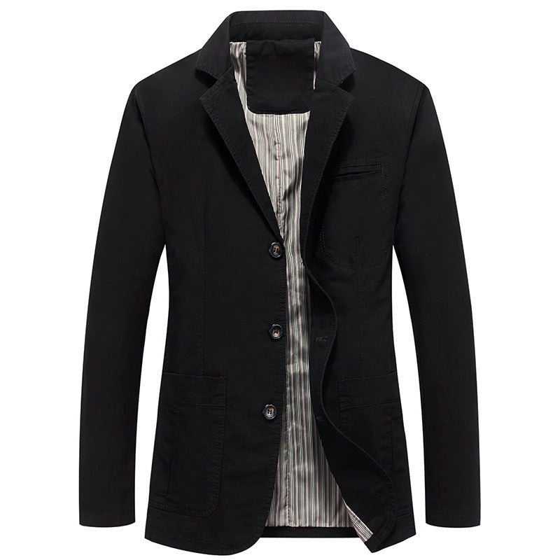 Męska kurtka w codzienny styl z three-button przód i naszywane kieszenie
