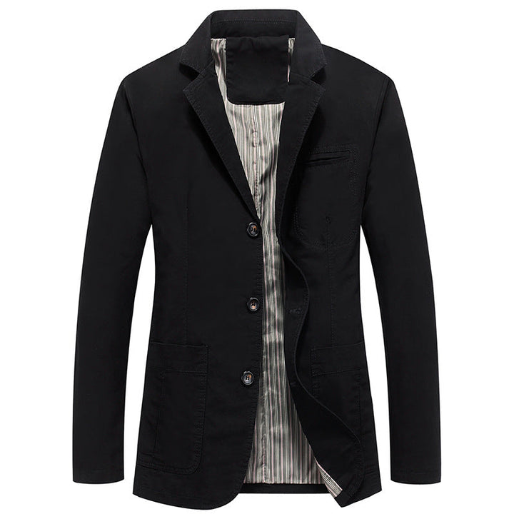 Męska kurtka w codzienny styl z three-button przód i naszywane kieszenie