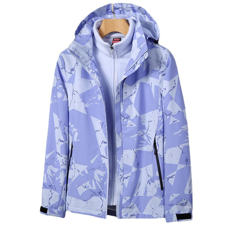 Damska two-layer softshellowa kurtka z removable polarowa inner kurtka i hood Lumaza