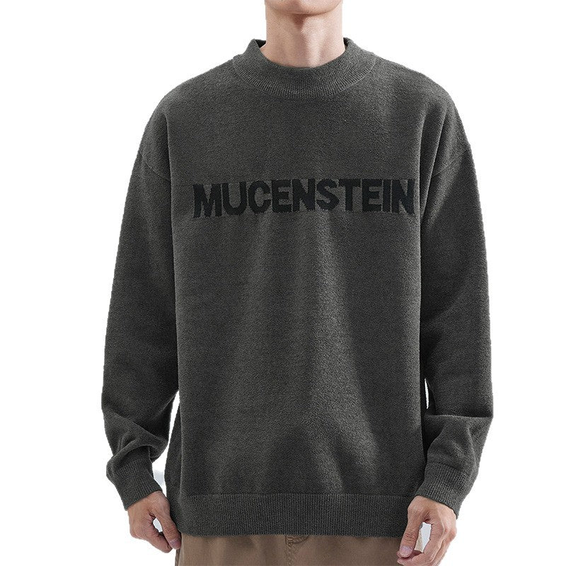 Męska Wygodny Oversize Sweter z Graficzny Print