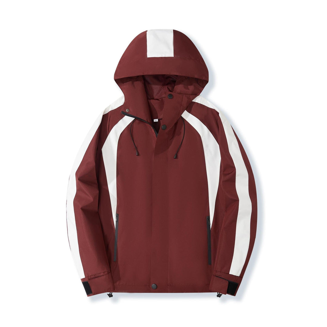 Damska miejska z kapturem Anorak z Contrasting Panels, Mesh Lining &amp; regulowanym dołem Lumaza
