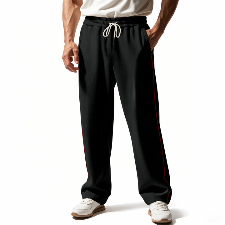 Męska casually fitting sweatpants z boczny ozdobny szew, elastyczny Komfort waistband, i deep kieszenie boczne