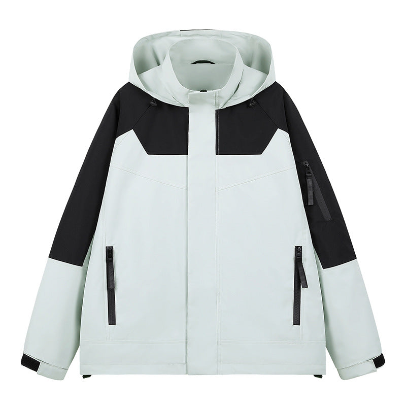 Męska wodoodporny technical miejski bluza z kapturem kurtka z ergonomic kapturem, ukrytym zamkiem, i seam-sealed utility kieszeniami