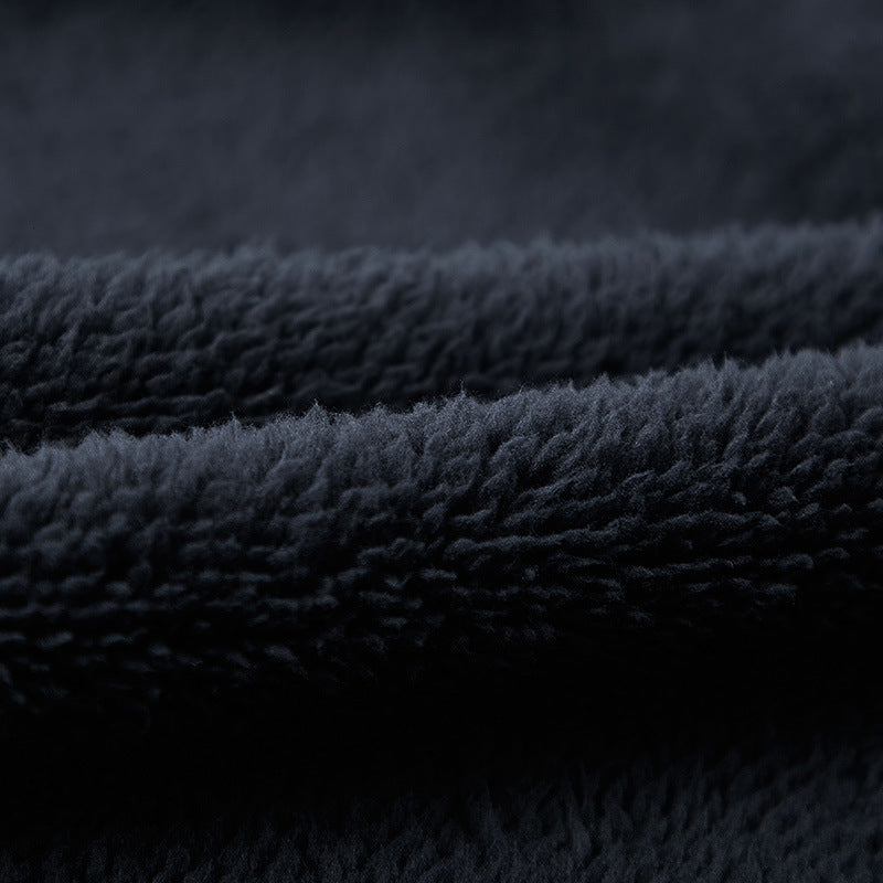 Męski termiczny kurtka polarowa z double-layered sherpa wewnętrzny podszewka i standing kołnierz
