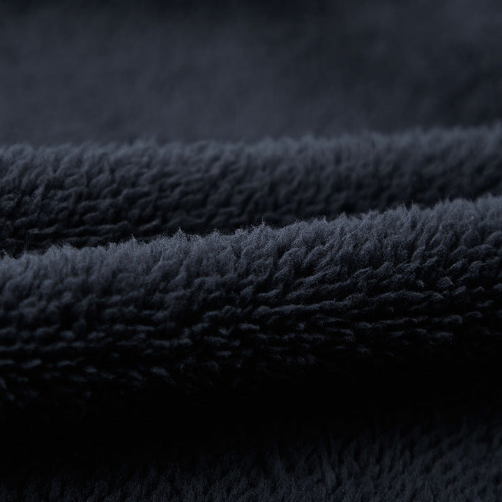 Męski termiczny kurtka polarowa z double-layered sherpa wewnętrzny podszewka i standing kołnierz