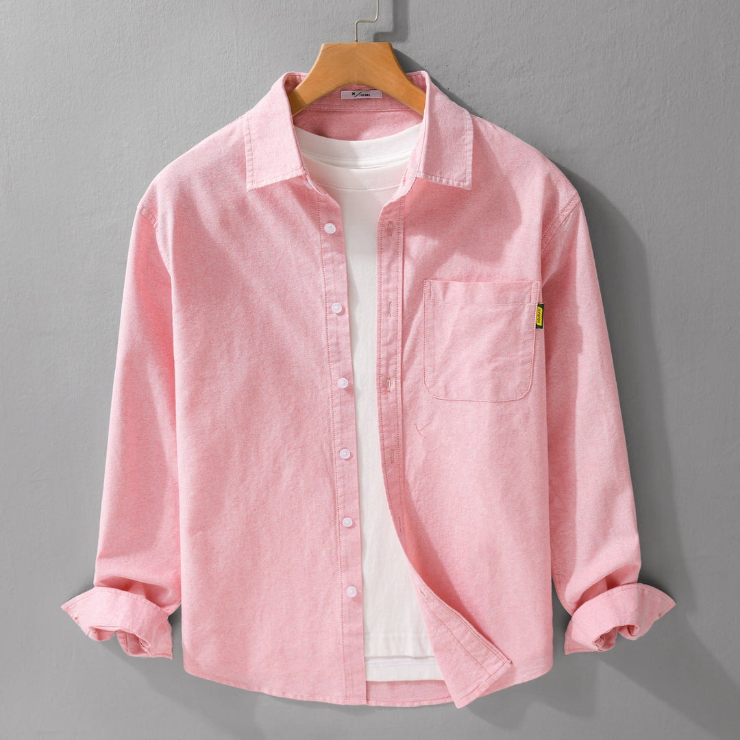 Damska lekka Cotton Overshirt z Kent kołnierzem, naszywane Chest Pocket i Relaxed krój