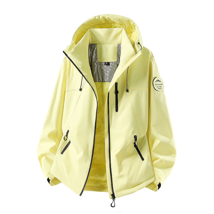 Męski Wodoodporny Kurtka softshell z Kaptur i Kieszenie na zamek