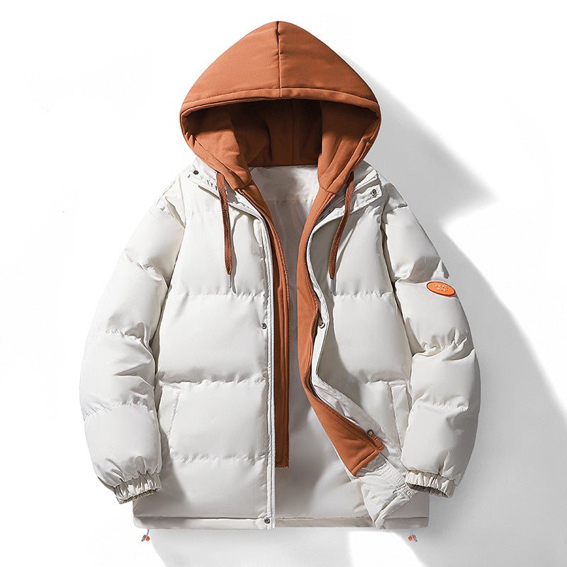 Męska Dual-warstwa Puffer kurtka z wtegrated kapturemed Sweat warstwa i Thermo Lwwg