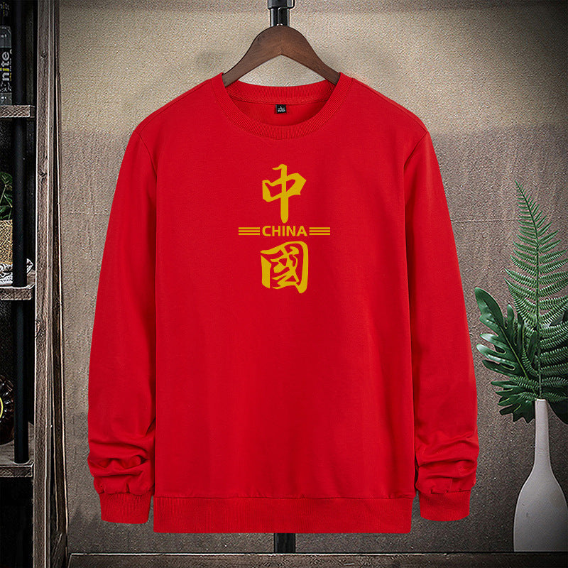 Męska bluza z okrągły dekolt i wyrazisty logo print